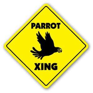   CROSSING   Sign   xing tropical bird macaw gift: Patio, Lawn & Garden