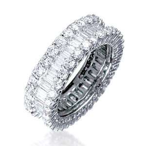   Eternity Ring in 18ct White Gold, Ring Size 6.5: David Ashley: Jewelry