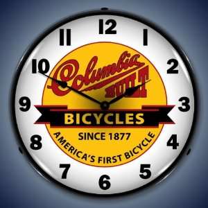 Columbia Bicycles Logo Lighted Wall Clock 