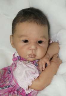 Reborn Baby Girl Reallife Asia Ethnic Baby Lulu by Adrie Stoete new 