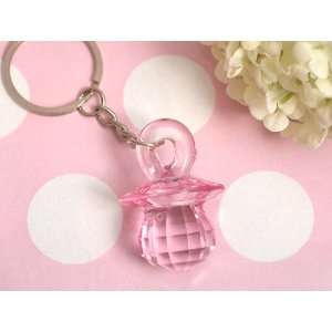  Pink pacifier keychain Baby