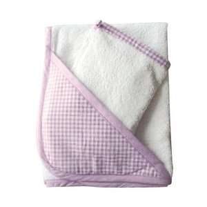  Basic Lavender Gingham Towel and Mitt Baby