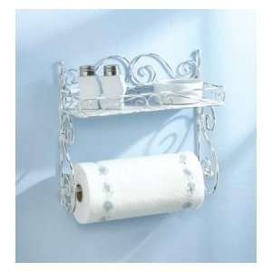  Wall Mounted Paper Towel Holder and Shelf