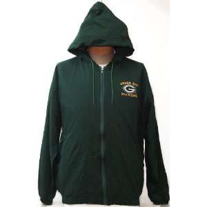 New! NFL Green Bay Packers Embroidered Lightweight Hooded Jacket 