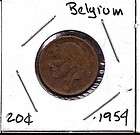 World Coins   Belgium 20 Centimes 1953 Coin KM # 146  