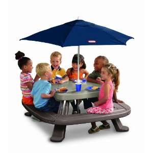    Little Tikes Fold n Store Table with Market Umbrella Toys & Games