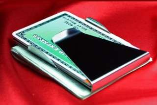 Slim Money Clip Double Sided Credit Card Holder Wallet + free shipping 