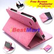 Screen Protector+Samsung Galaxy Tab Leather Case Stand  