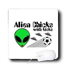   Deniska Designs Soccer   Alien Chicks   Mouse Pads Electronics