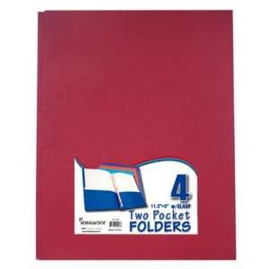 New Two Pocket Folders with 3 Fasteners   4 Pack Asst. Case Pack 48 
