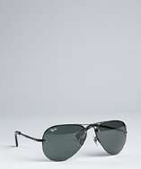 Ray Ban black metal aviator sunglasses style# 319539801