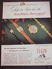 Vintage LORD ELGIN WATCH Jewelry Watches AD Print 1938  