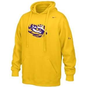  Nike LSU Tigers Gold Flea Flicker Hoody Sweatshirt: Sports 
