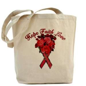   Tote Bag Cancer Pink Ribbon Survivor Hope Faith Love: Everything Else