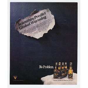   Predict Global Warming Miller Beer Print Ad (12741)