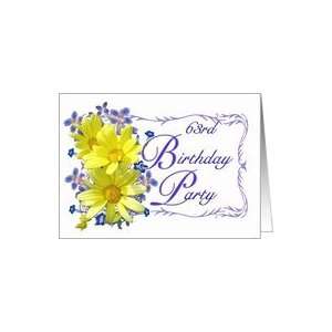   Birthday Party Invitations Yellow Daisy Bouquet Card: Toys & Games