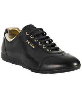 Prada Sport black nappa leather logo trim sneakers   