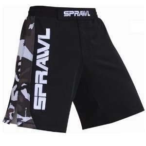  SPRAWL Fusion Strech Series Fight Shorts MMA   Black/Camo 
