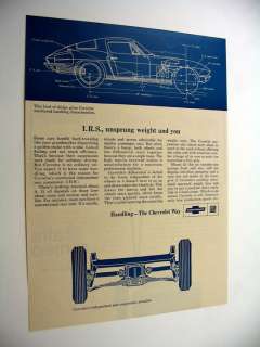 Corvette Independent Rear Suspension diagrams design Ad  