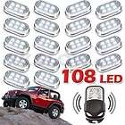 18 Pod LED Jeep Off road Rock Light Kit Remote Control