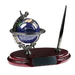  Bluestone Designs BL001A Gemstone Globe Pen Stand Office 
