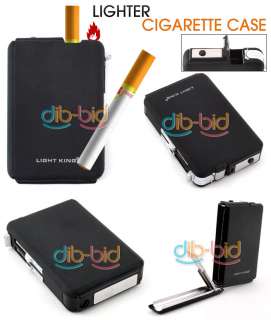 Automatic Lighter Pocket Ejection Butane Cigarette Case  