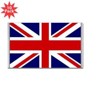   Sticker (Rectangle) (10 Pack) British English Flag HD 