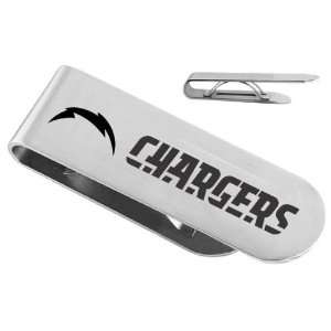   Steel NFL Football San Diego Chargers Logo Money Clip: Jewelry