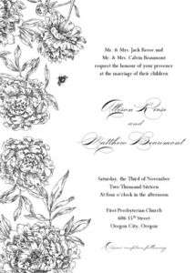 FORMAL WEDDING INVITATIONS AND RSVP WITH ENVELOPES  