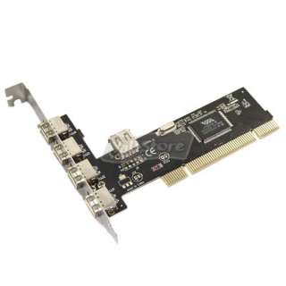 USB 2.0 PCI CARD 4 PORT CONTROLLER USB HUB ADAPTER  