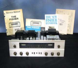 1960s Vintage FISHER 800C Tube Stereo Receiver w/ Specs & Schematic 
