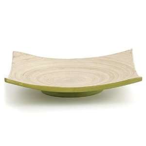  Bamboo and Lacquer. No Hot Foods or Liquids. Green Tray 