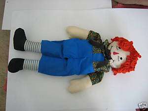 Clown coloful collectable raggedy Clown doll red w/blue  