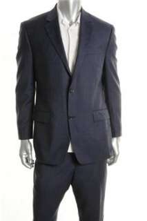 MICHAEL Michael Kors NEW Kev12 Mens 2 Button Suit Blue Wool 42R  