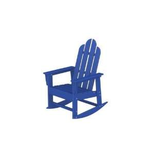   Outdoor Adirondack Rocking Chair   Ocean Blue Patio, Lawn & Garden