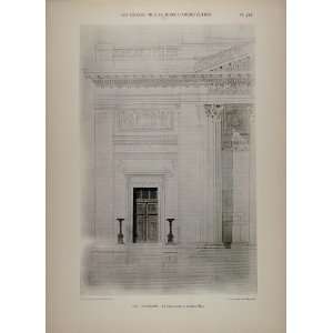  1902 Print 1882 Tournaire Architect State Building Door 