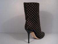 JIMMY CHOO BLACK SUEDE GILLIAN ANKLE BOOTS BOOTIE 38/8  