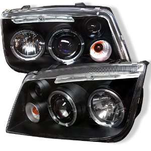   1999 2004 VW Jetta SR LED Black Halo Projector Headlights: Automotive