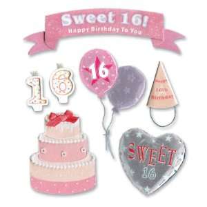  Jolees Boutique Dimensional Stickers Sweet 16   626328 