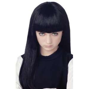  Childrens Long Black Witch Costume Wig: Toys & Games