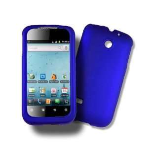 Huawei Ascend 2 M865 (Cricket) BLUE Hard Case, Protector Cover, Rubber 