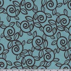  54 Wide Trellis Sea/Chocolate Fabric By The Yard: Arts 