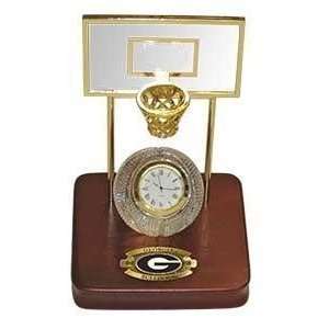  Georgia Bulldogs Crystal Basketball Clock NCAA College 