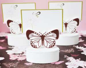 Wooden Butterfly Wedding Favor Boxes Place Card Holders  