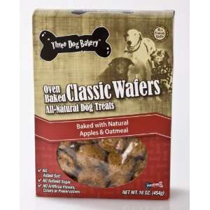  Three Dog Bakery Classic Wafers Apple Oatmeal, Baked Dog 