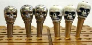 Terminator Skull Top Cribbage Board Pegs 3 Brass, 3 S.Steel & Velvet 