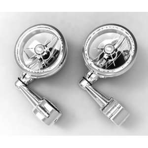   Fit All! Motorcycle Driving Lights Set   Tri bar   Chrome: Automotive