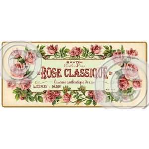  Item 2105 Vintage Style Rose Soap Label Sign Plaque: Home 