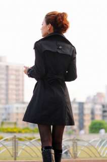 2011 Womens Double breasted Trench Coat Jacket 4 Color  