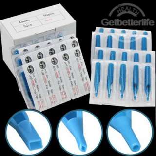 300 Pro Tattoo Disposable Plastic Tips Supply Blue  